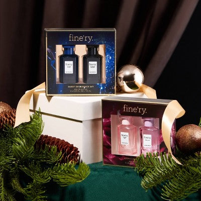 fine'ry. Mini EDP Duo Rosa Lina + Flower Bed 2pc - Imperfect Box