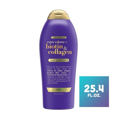 OGX Extra Strength Biotin and Collagen Shampoo 25.4 fl oz - Imperfect Container