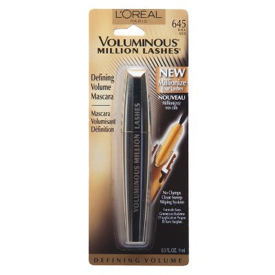 L'Oreal Paris Voluminous Million Lashes Mascara 645 Black 0.3 fl oz - Imperfect Box