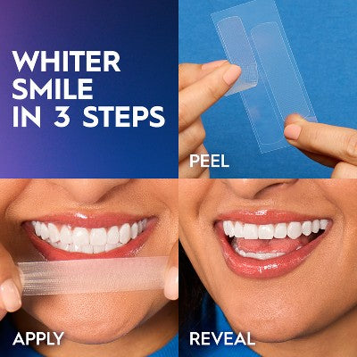 Crest 3D Whitestrips Vivid White Teeth Whitening Kit 12 Treatments - Imperfect Box