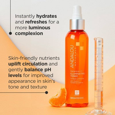 Andalou Naturals Clementine and Vitamin C Illuminating Toner 6 fl oz - New