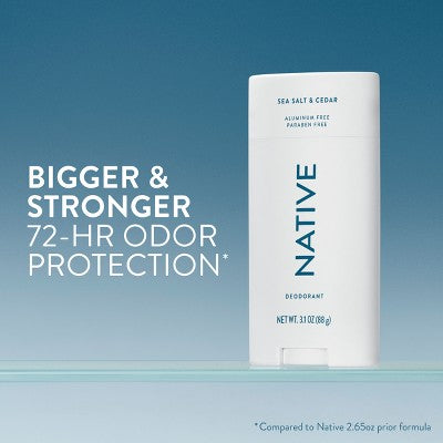 Native Men's Deodorant Sea Salt & Cedar 3.1oz - Imperfect Container