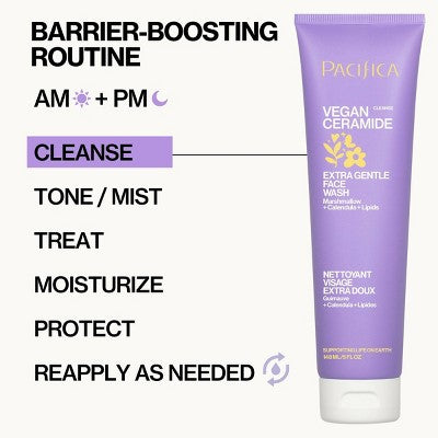 Pacifica Vegan Ceramide Extra Gentle Face Wash 5 fl oz - Imperfect Container