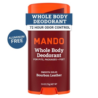 Mando Whole Body Men's Smooth Solid Deodorant Bourbon Leather 2.6oz - New