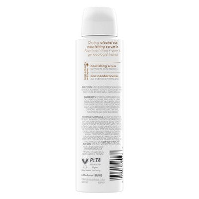 Dove Beauty Whole Body Deodorant Spray Coconut Vanilla 4oz - Imperfect Container