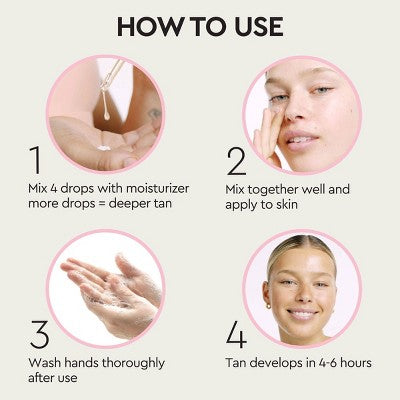 Tanologist Sunless Tanning Drops Face & Body Self Tanner Liquid Medium 1.01 fl oz - Imperfect Container