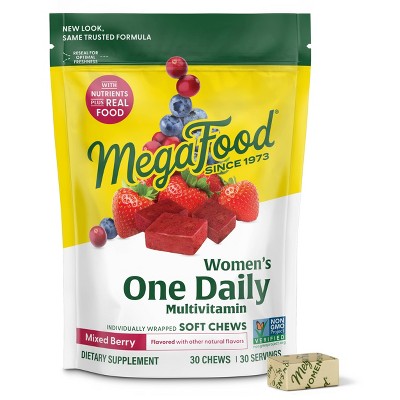 MegaFood Womens Multivitamin Mixed Berry Soft Chew 30ct - New