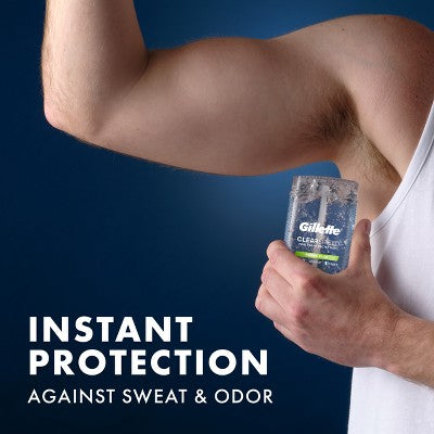 Gillette 72 Hours Sweat Protection Clear Gel Antiperspirant & Deodorant for Men Power Rush 2pk/3.8oz - New