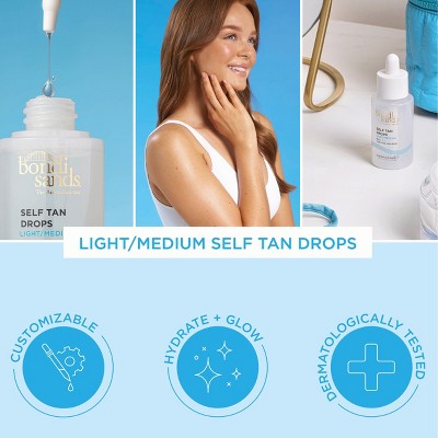 Bondi Sands Self Tanning Drops for Face and Body Light/Medium 1.01 fl oz - Imnperfect Container