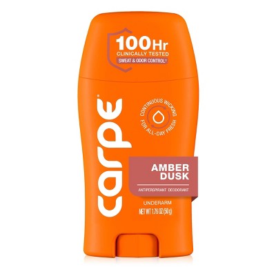 Carpe Men's 100H Sweat & Odor Control Antiperspirant Deodorant Amber Dusk 1.76oz - New