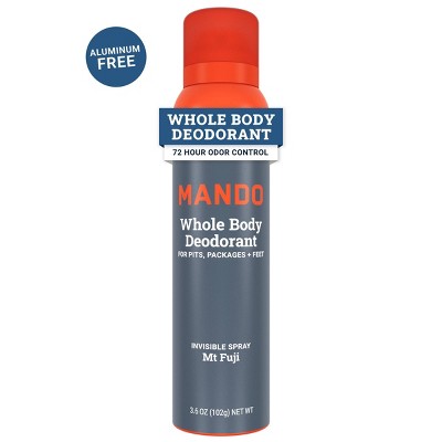 Mando Whole Body Men's Invisible Spray Deodorant Mt Fuji 3.6oz - Missing Lid