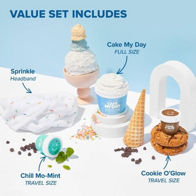 I DEW CARE Wash Off Mask & Headband Set Sundae Scoop 4ct - Imperfect Box