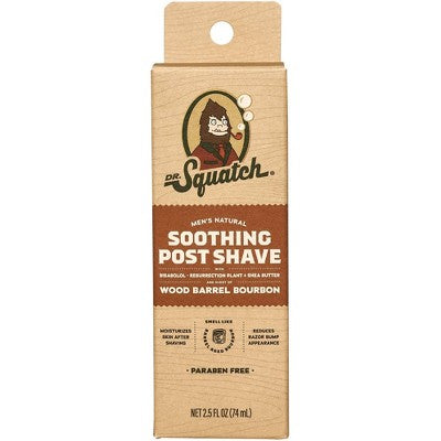 DR. SQUATCH Men's Natural Soothing Post Shave Wood Barrel Bourbon 2.5 fl oz - New