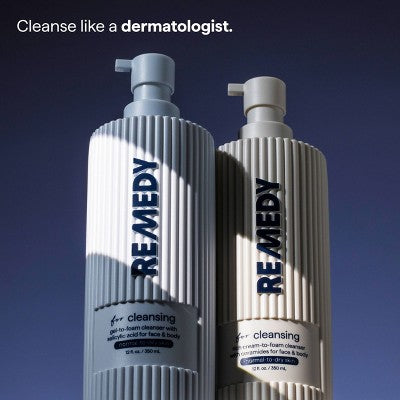 Remedy Skin Gel-to-Foam Gentle Exfoliating Cleanser 12 fl oz - Imperfect Container