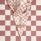 Kitsch Extra Large Quick-Dry Hair Towel Wrap Terracotta Checker - Imperfect Box