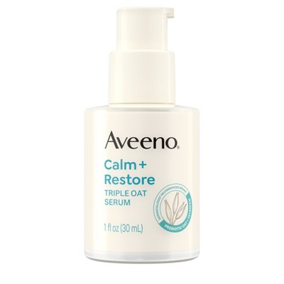 Aveeno Calm + Restore Triple Oat Hydrating Face Serum 1 fl oz - Imperfect Box