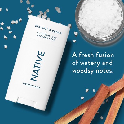 Native Twin Pack Deodorant Sea Salt & Cedar 4.6oz/2ct - New