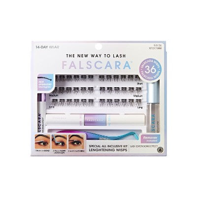 KISS Products Falscara Lash Extension Kit Lengthening Wisps 36ct - Imperfect Box
