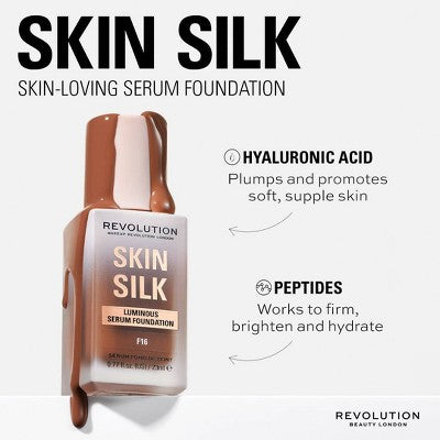 Makeup Revolution Skin Silk Serum Foundation F8.2N 0.77 fl oz - New