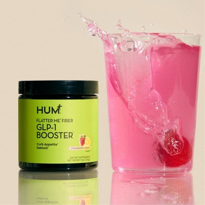 HUM Nutrition Flatter Me Fiber GLP-1 Booster Dietary Supplements 4oz - Imperfect Container