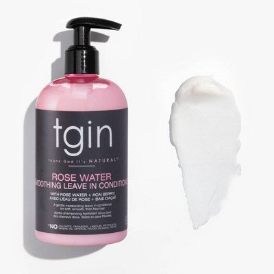 TGIN Rose Water Smoothing Leave In Conditioner 13 fl oz - New