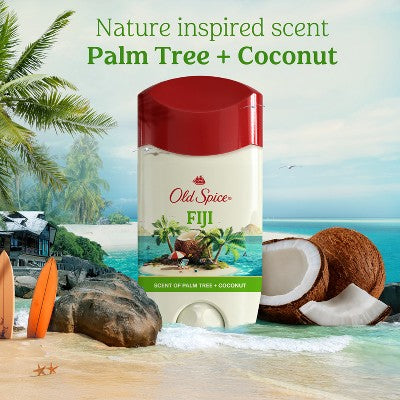 Old Spice Men's Antiperspirant & Deodorant Fiji with Palm Tree 2.6oz/3pk - New