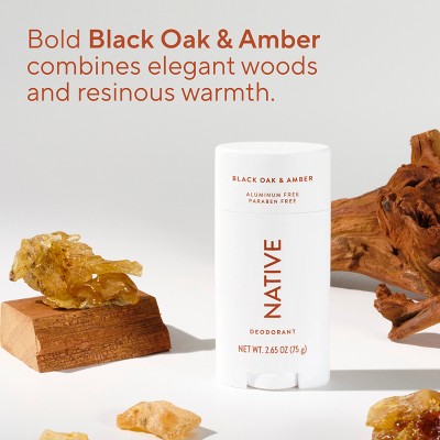 Native Solid Deodorant Black Oak & Amber 2.65oz - Imperfect Container