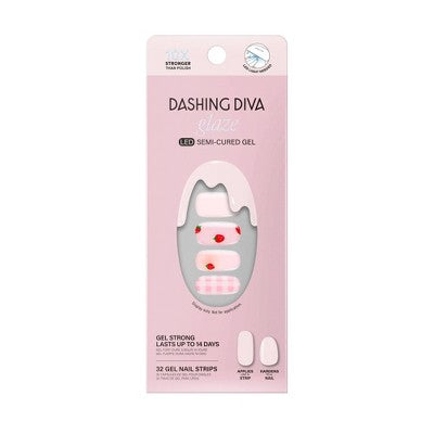 Dashing Diva Limited Edition Glaze Semi-Cured Gel Nail Polish Strips Central Park Picnic 32ct - New