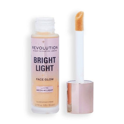 Makeup Revolution Bright Light Face Glow Highlighter Lustre Medium Light 0.77 fl oz - New