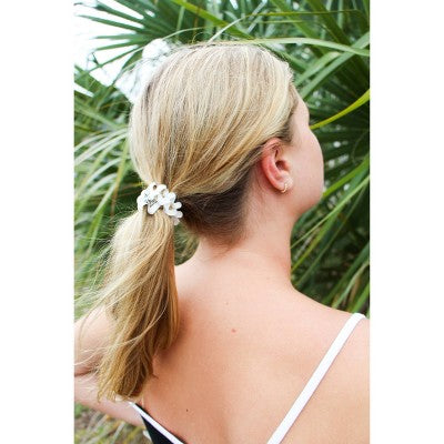 TELETIES Large Hair Ties 3pc Coconut White - Imperfect Box