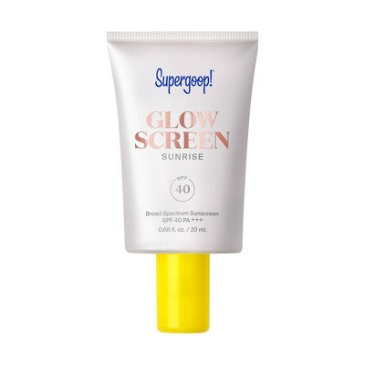 Supergoop! Glowscreen SPF 40 Sunrise Mini Travel-Size Hydrating Glowy Tinted Primer Sunscreen  0.68 fl oz - Imperfect Box