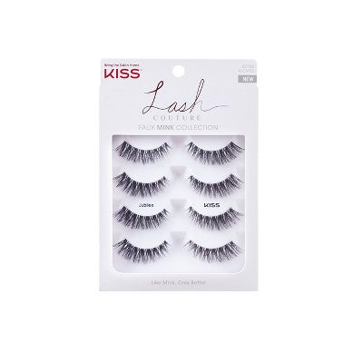 KISS Lash Couture Faux Mink Collection False Eyelashes Jubilee 4 Pairs - Imperfect Box