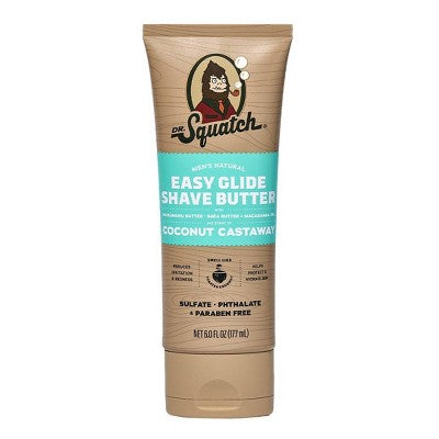 DR. SQUATCH Men's Natural Shave Butter Coconut Castaway 6 fl oz - Imperfect Container