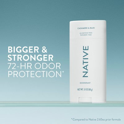 Native Men Invisible Solid Deodorant Cashmere & Rain 3.1oz - Imperfect Container