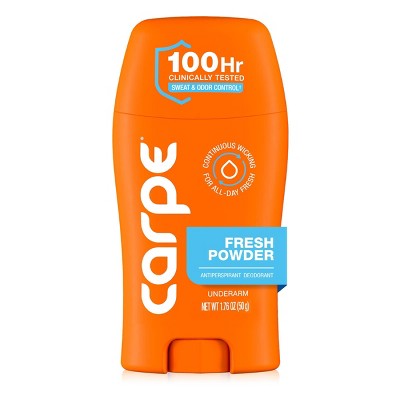 Carpe Women's 100HR Sweat & Odor Control Antiperspirant Deodorant Fresh Powder 1.76oz - Imperfect Container