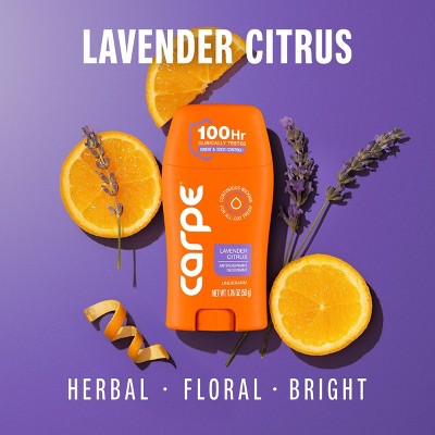 Carpe Women's 100HR Sweat & Odor Control Antiperspirant Deodorant Lavender Citrus 1.76oz - Imperfect Container