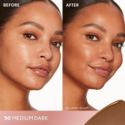 COVERGIRL TruBlend Sun & Sculpt Bronzing Glow Serum 50 Medium Dark 1 fl oz - Imperfect Container