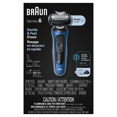 Braun Series 6-6172cc Rechargeable Wet & Dry Shaver + Smart Care Center - Imperfect Box