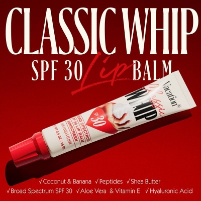 Vacation Sunscreens Classic Whip Lip Balm SPF 30 0.2oz - Imperfect Box