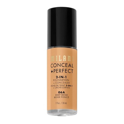 Milani Conceal + Perfect 2-in-1 Foundation + Concealer 06A Deep Beige 1 fl oz - Imperfect Container