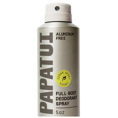 Papatui Men's  Long-Lasting Odor Protection Body Deodorant Spray Cedar Sport 5oz - Imperfect Container
