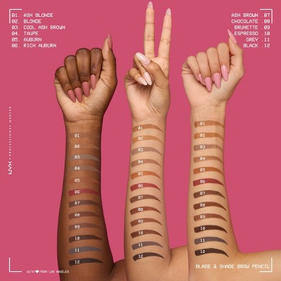 NYX Professional Makeup Brow Blade & Shade Nano Mechanical Brow Pencil Espresso 0.002oz - Imperfect Box