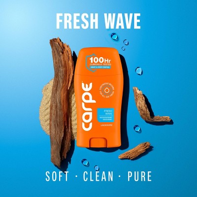 Carpe Men's 100HR Sweat & Odor Control Antiperspirant Deodorant Fresh Wave 1.76oz - Imperfect Container