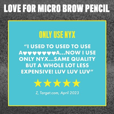NYX Professional Makeup Vegan Micro Eyebrow Pencil 08 Black 0.003oz - New