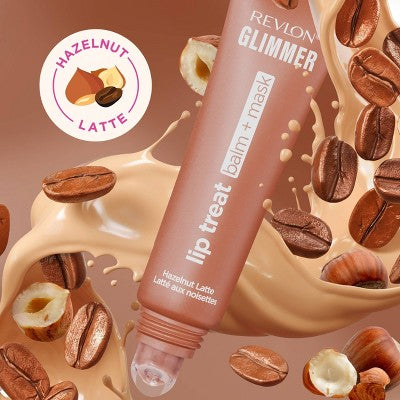 Revlon Glimmer Lip Treat Balm + Mask Overnight Hydration 006 Hazelnut Latte 0.4 fl oz - Imperfect Container
