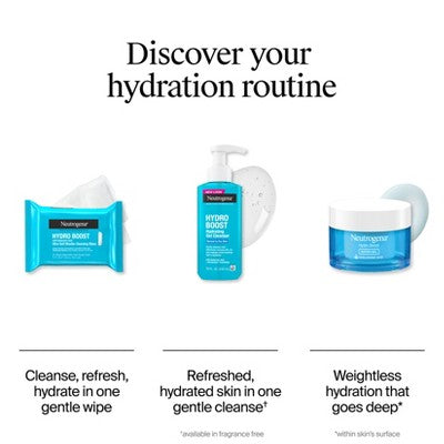 Neutrogena Hydro Boost Facial Cleanser Wipes 50ct - Imperfect Box