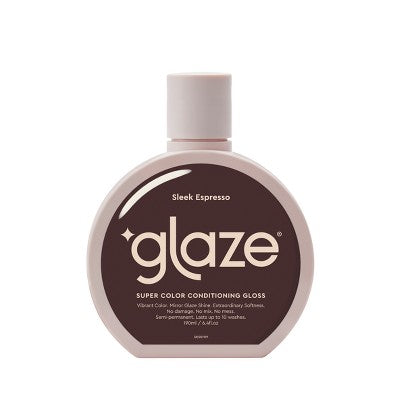 Glaze SuperGloss Color Conditioning Hair Gloss Brunette Sleek Espresso Brown 6.4 fl oz - New