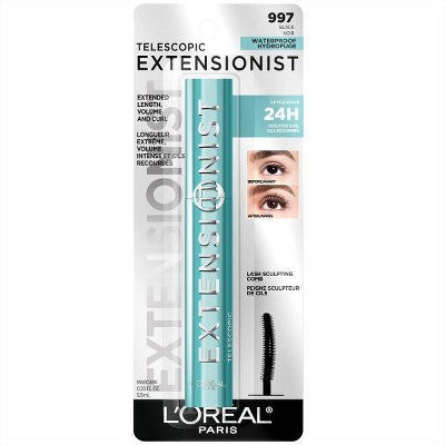 L'Oreal Paris Extensionist Curling & Lengthening Mascara Black Waterproof 997 0.41 fl oz - New