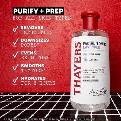 Thayers Remedies Witch Hazel Alcohol Free Lavender Facial Toner 12 fl oz - New