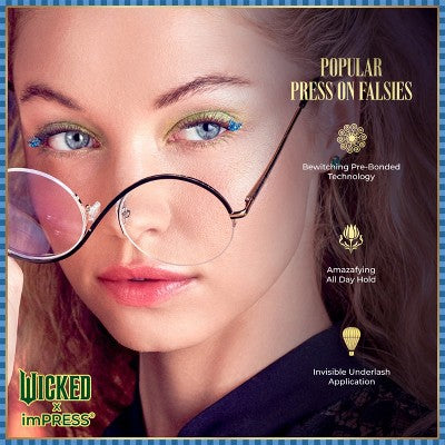 KISS Products Wicked X imPRESS Press-On Self Adhesive False Eyelashes Ozspresso 12ct - New